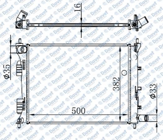 SWAPP 73027 Motor Su Radyatoru Accent Blue 1.4i 1.6i I20 1.4 Brazing Duz Vites 500×382x16  ####